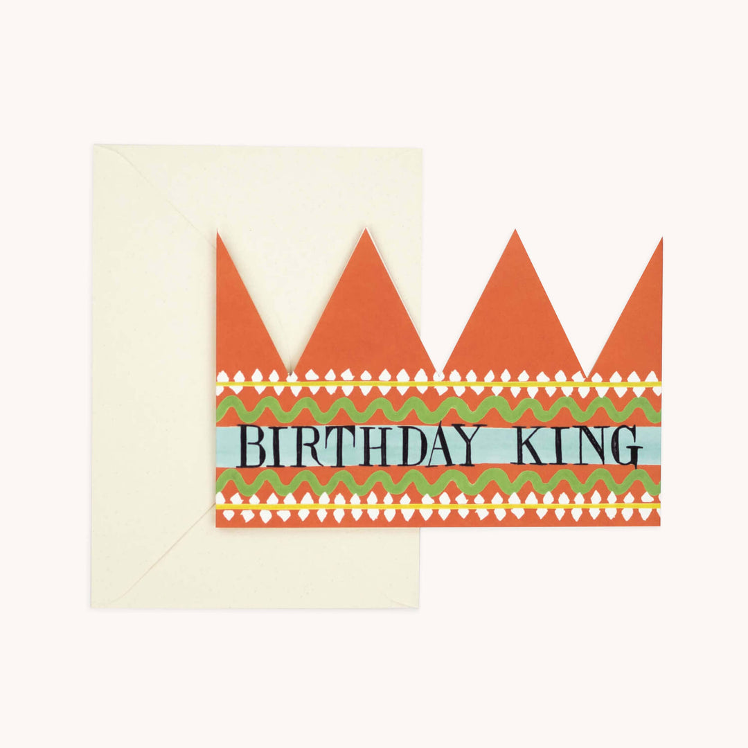 Carte chapeau couronne Birthday King Hadley