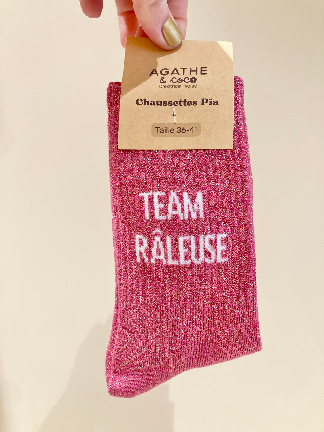 Paire de chaussettes paillettes