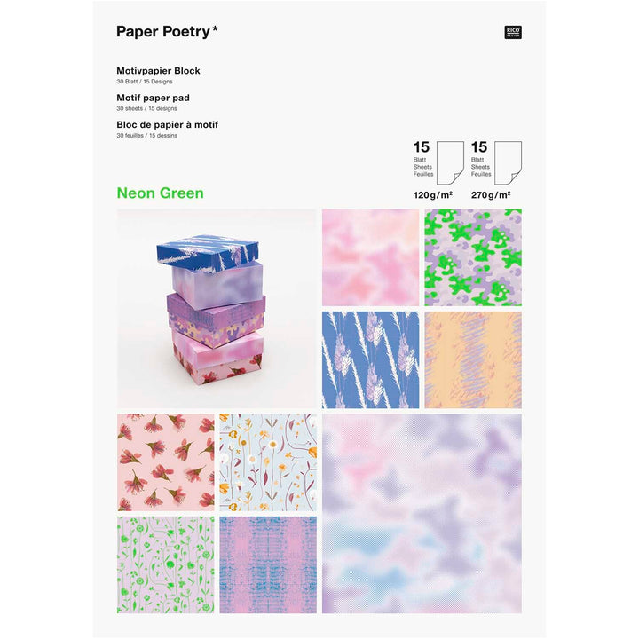 Bloc de papier à motif Transformation - Paper Poetry