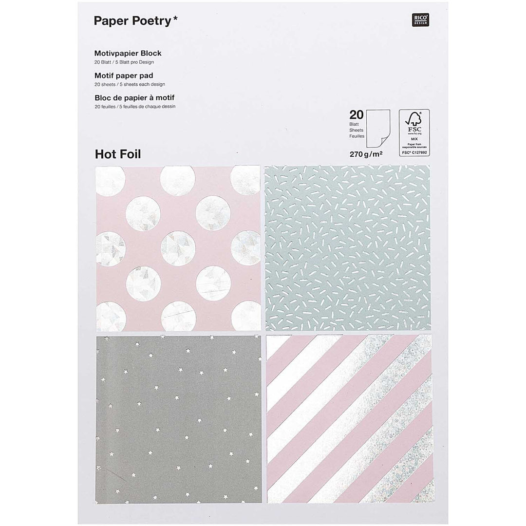 Bloc de papier à motif - Pastel ou Léopard - Paper Poetry
