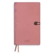 Carnet Lin à Bouton 12x21cm Rose Dawn - 3 Cahiers Détachables Papier Japonais - Tinne+Mia