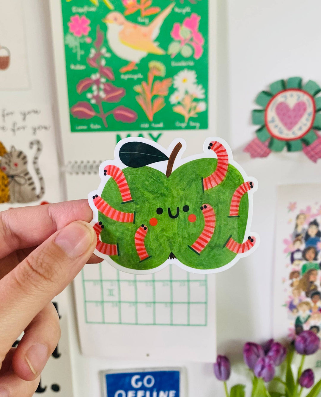 Sticker GREEN APPLE - Daria Solak