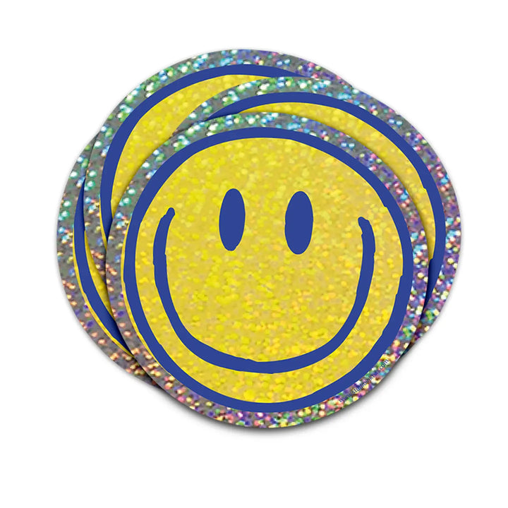 Sticker pailleté Smiley – Radiant Vibes and Positivity - Studio Inktvis