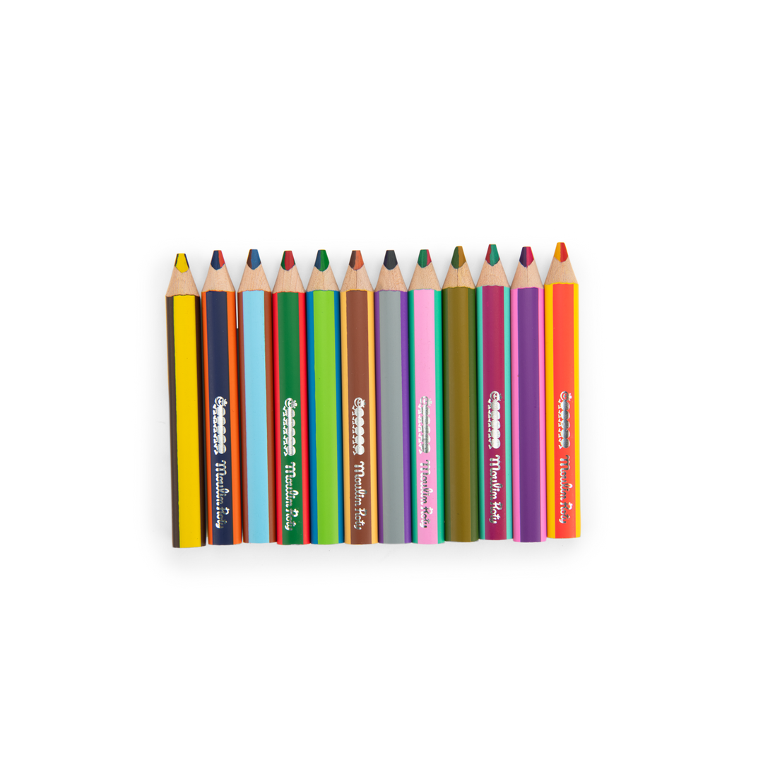 Set de 12 crayons bicolores - Les Petites Merveilles - Moulin Roty