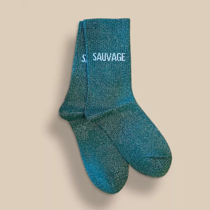 Paire de chaussettes paillettes