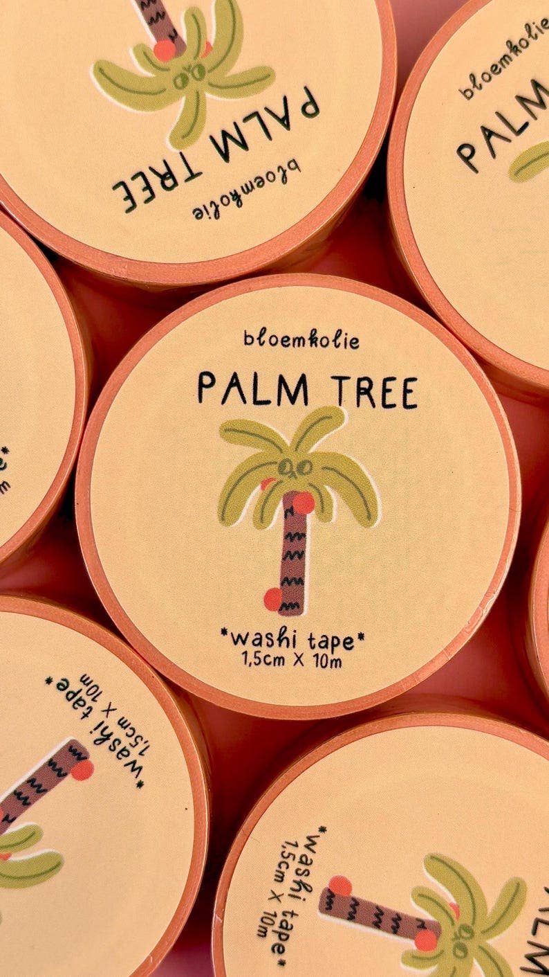 Washi tape Palmiers - Bloemkolie