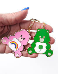 Porte-clé Bear rose avec arc-en-ciel - Studio Inktvis