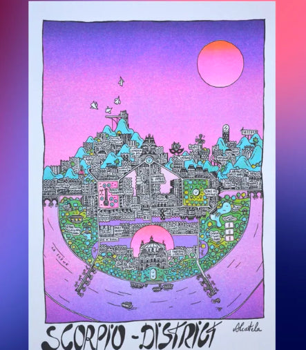 Affiche Astrologie - Alcatela Illustration - 29,5x21cm