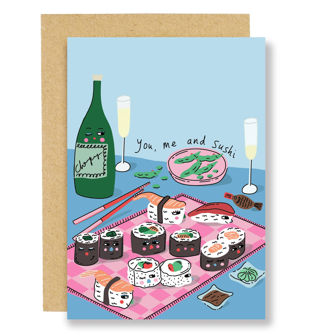 Carte de vœux You, me and sushi