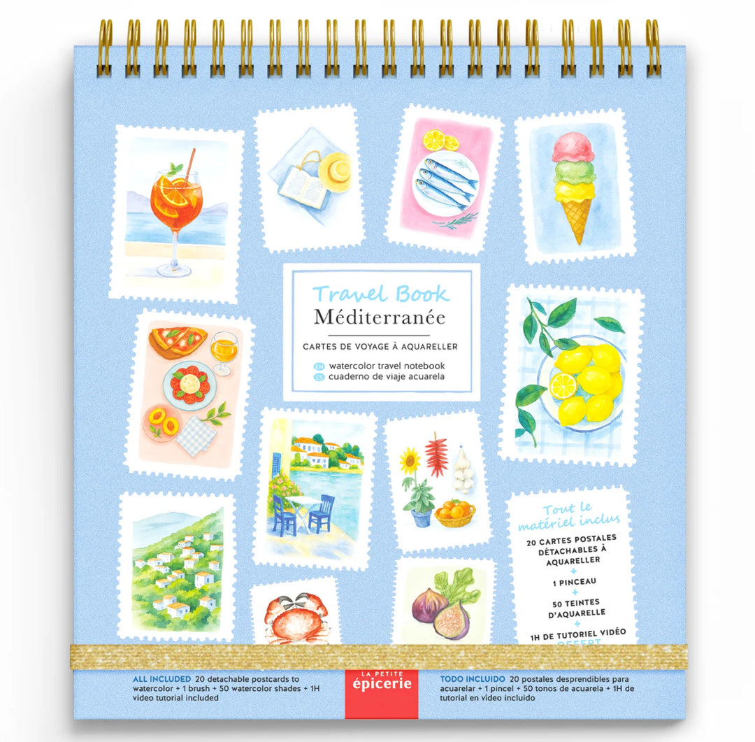 Cartes de voyage à l'aquarelle - Travel Book - La Petite Epicerie