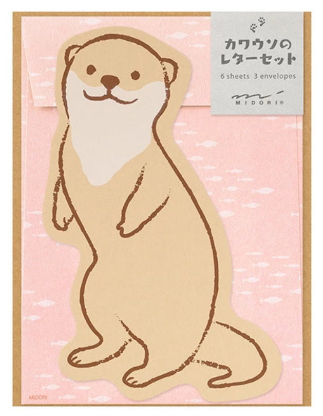 Papier à lettres et enveloppes animaux - Midori