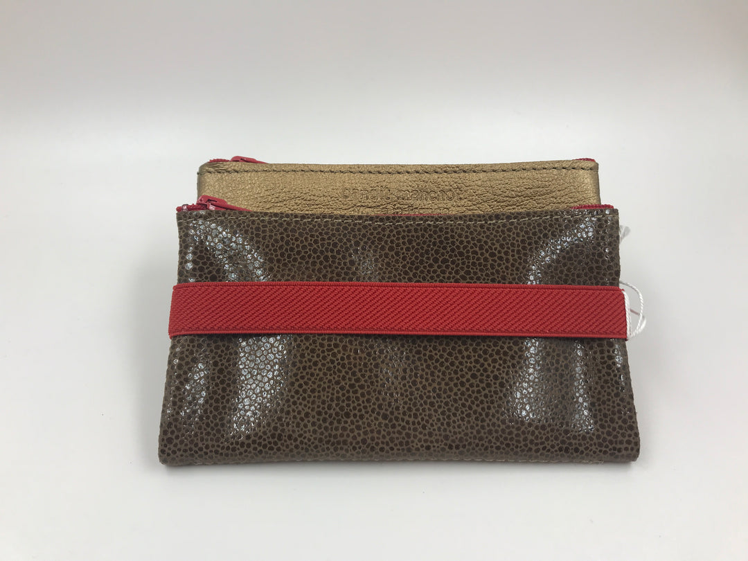 Porte monnaie cuir siamois M - Bandit Manchot