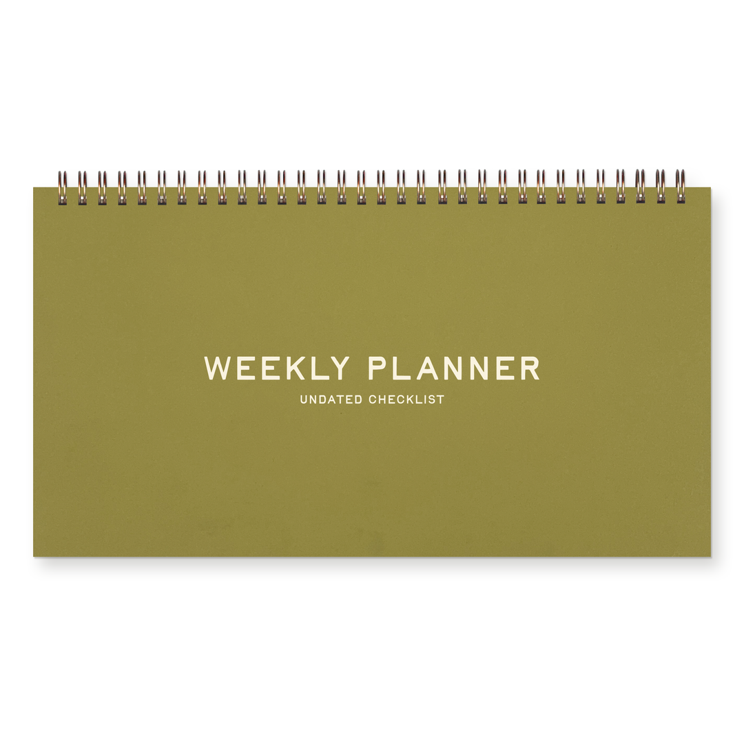 Planner hebdomadaire non daté « Checklist » — Chartreuse