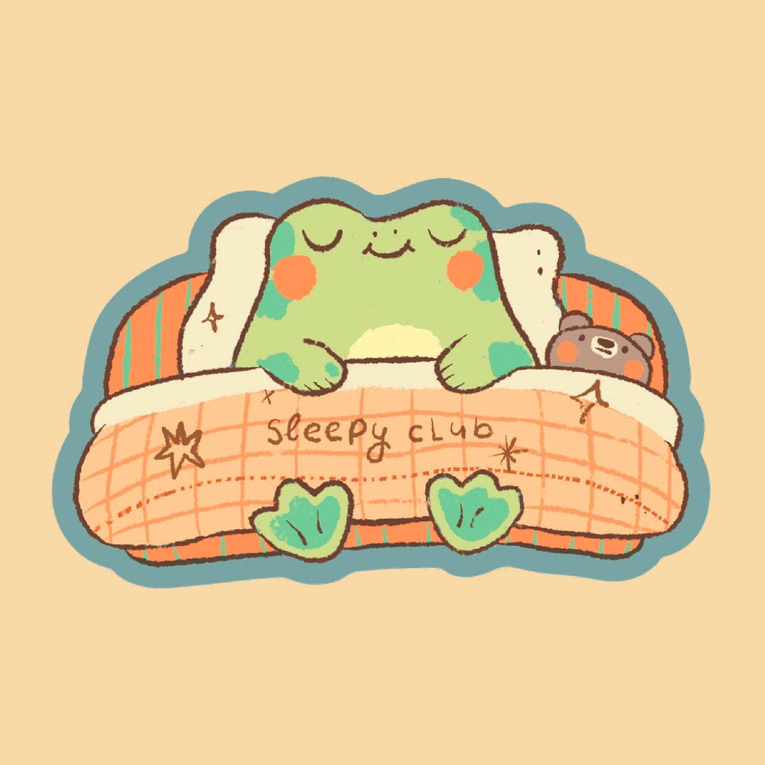 Sticker Grenouille endormie - Bloemkolie