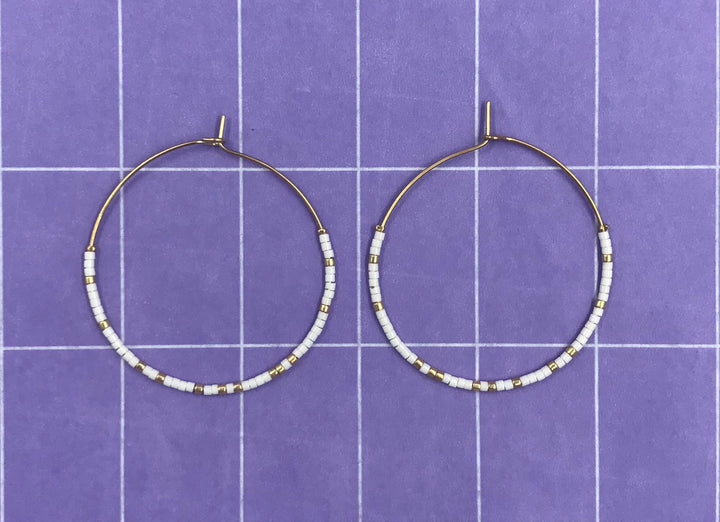 Boucles d’oreille créoles - Acier inoxydable - bijoux - Les Cléias