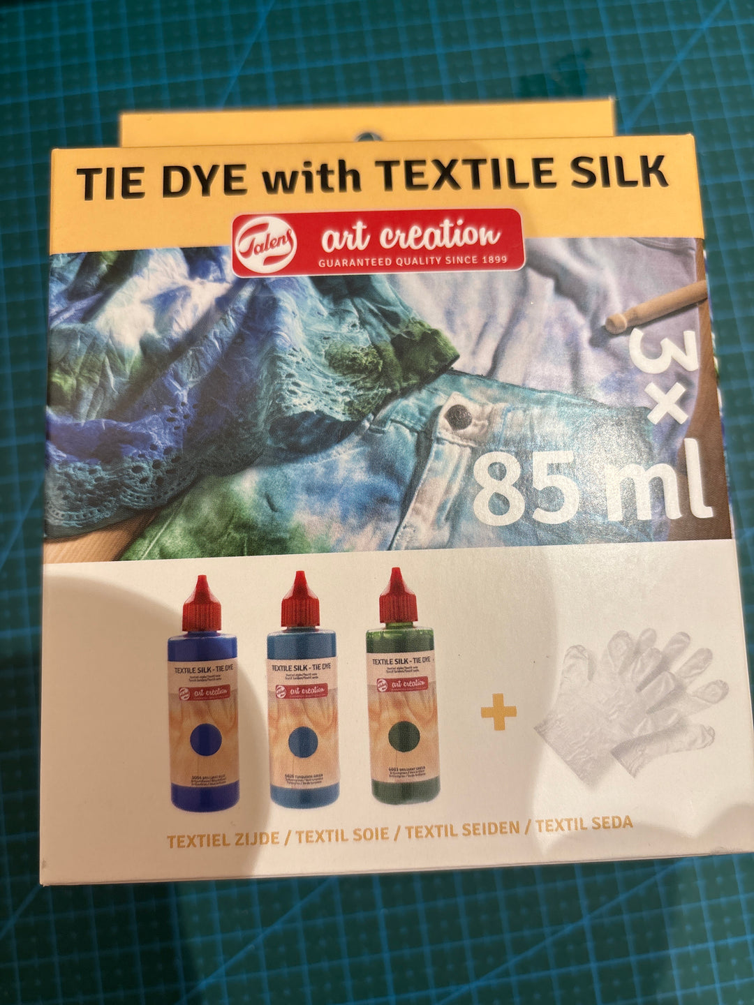 Set de teinture Tie Dye bleu 3x85ml