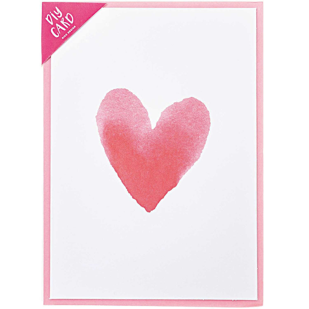 Carte DIY Cœur Aquarelle - Paper Poetry