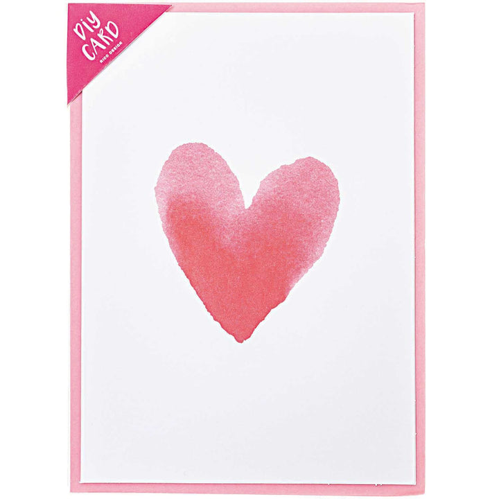 Carte DIY Cœur Aquarelle - Paper Poetry