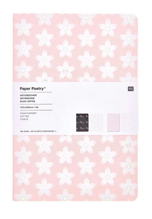 Lot 2 Blocs Notes - Paper Poetry - lignes pointillées