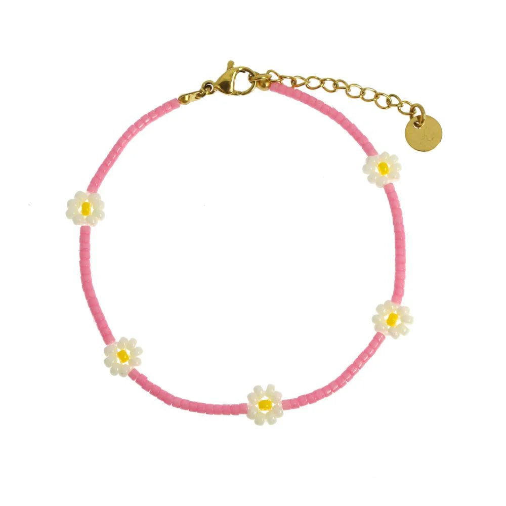 Bracelet acier Prairie à fleur - bijoux - Les Cléias