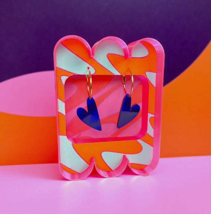 Boucle d'oreille Coeur M - Pink Stories