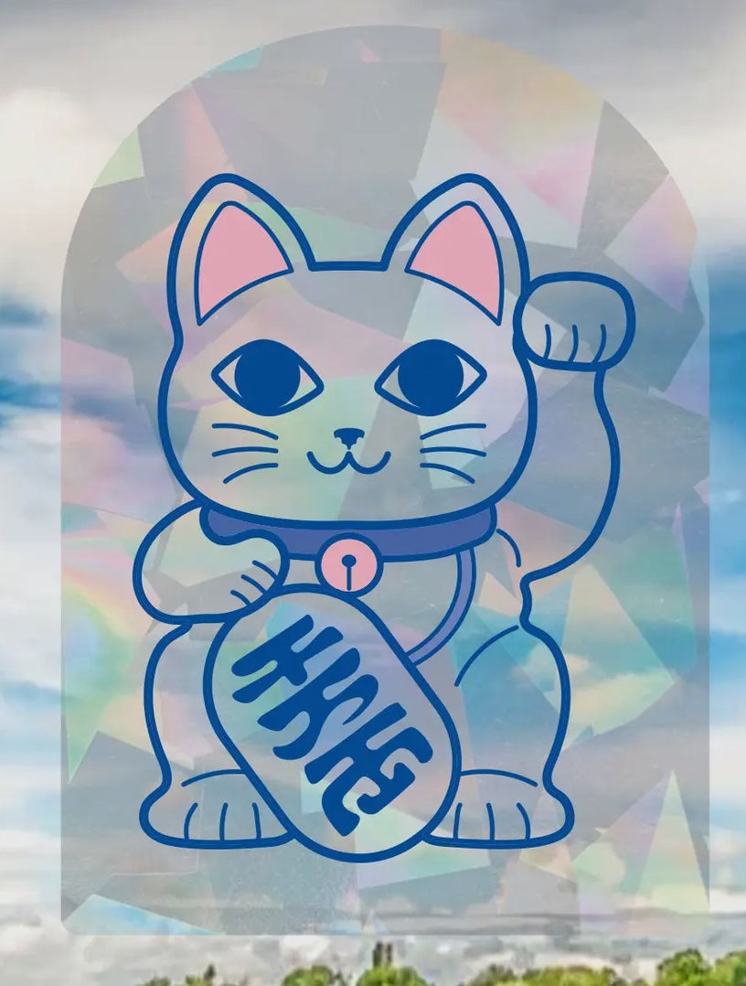 Autocollant fenêtre Suncatcher Maneki Neko