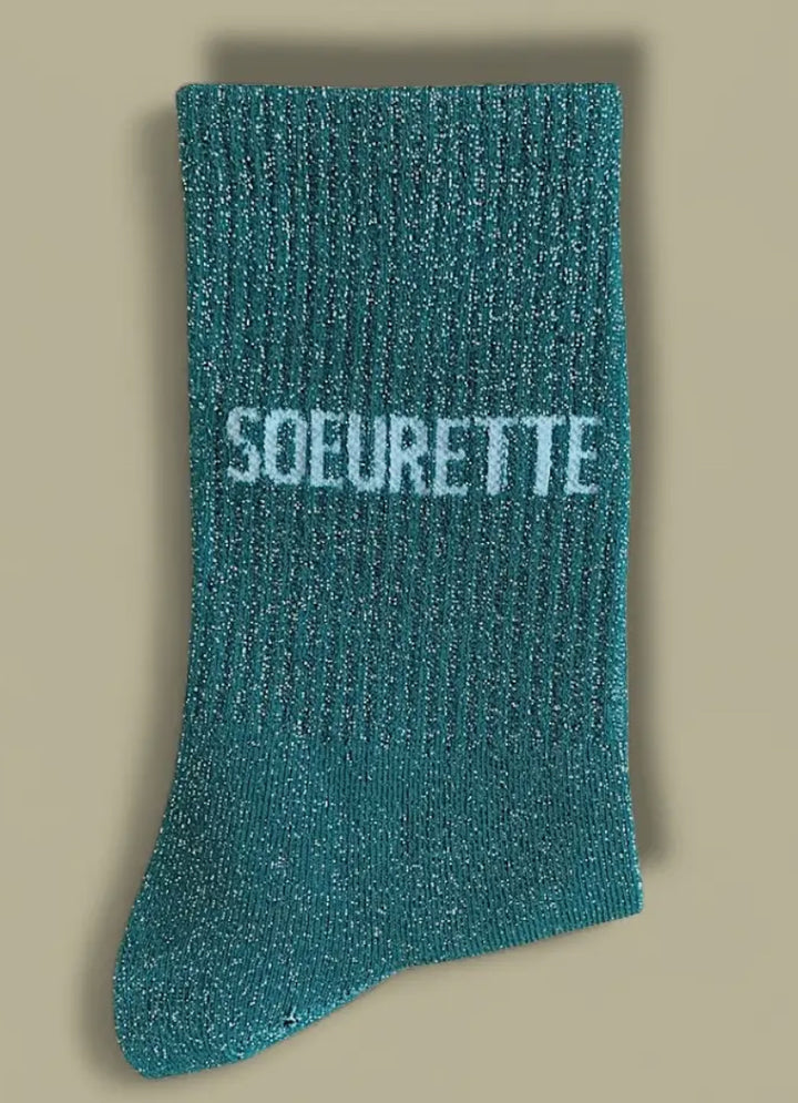 Paire de chaussettes paillettes