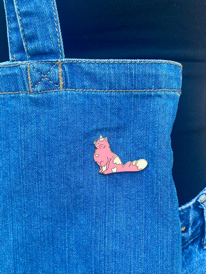 Pin's Merci maîtresse - Chat Rose - Les griffes du savoir - Fin d'année scolaire