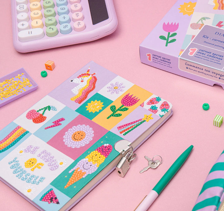 Kit créatif Diamond Painting kids - Carnet secret