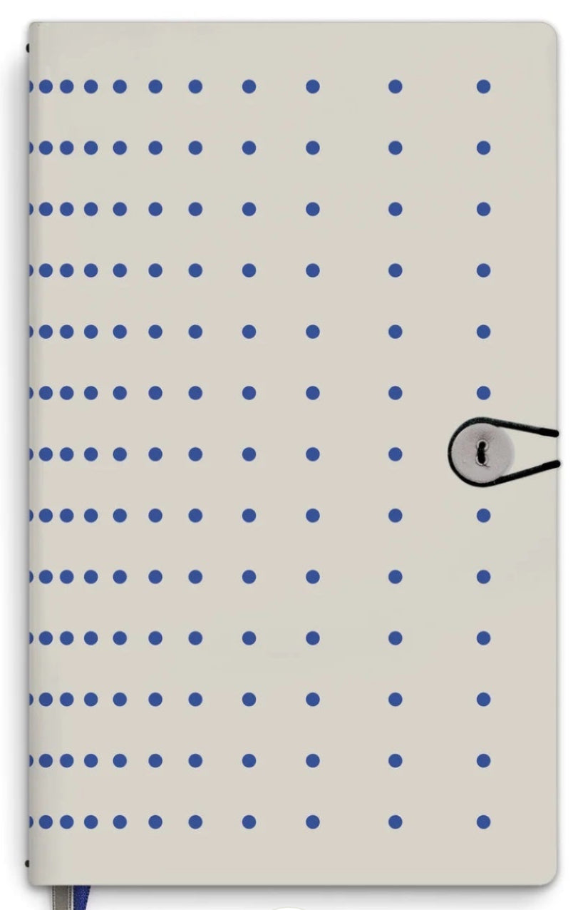 Carnet Lin à Bouton 12x21cm Forever Blue - 3 Cahiers Détachables Papier Japonais - Tinne+Mia
