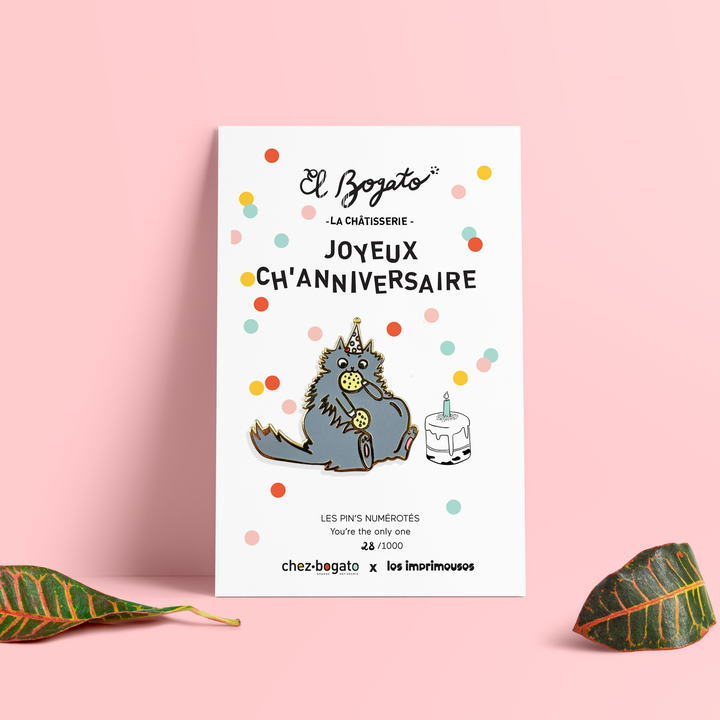 Pin's Bogato x Les Imprimeuses - Joyeux Ch'anniversaire !