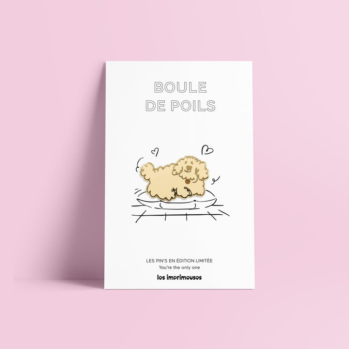 Pin’s Boule de Poils - Chien mignon et fluffy