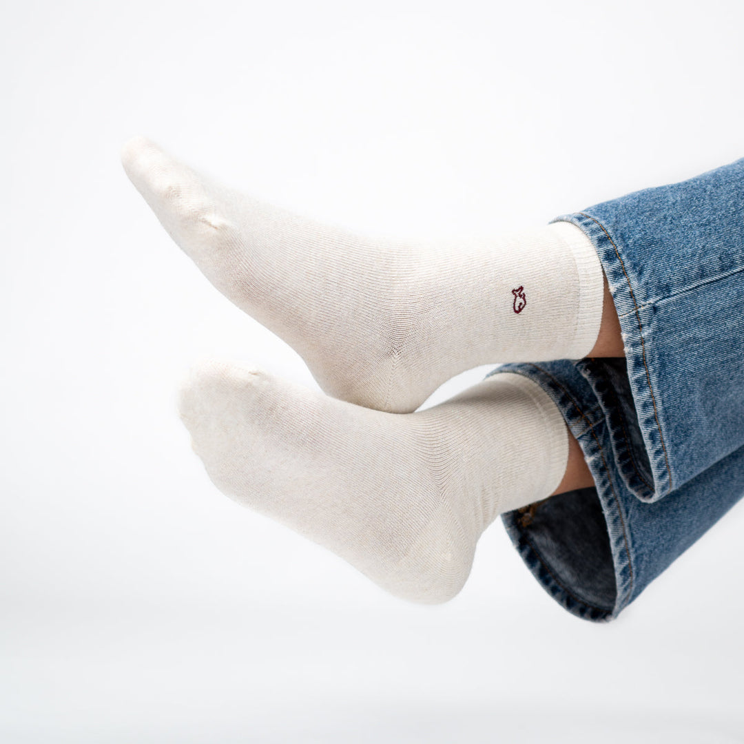 Chaussettes unies pailletées portées
