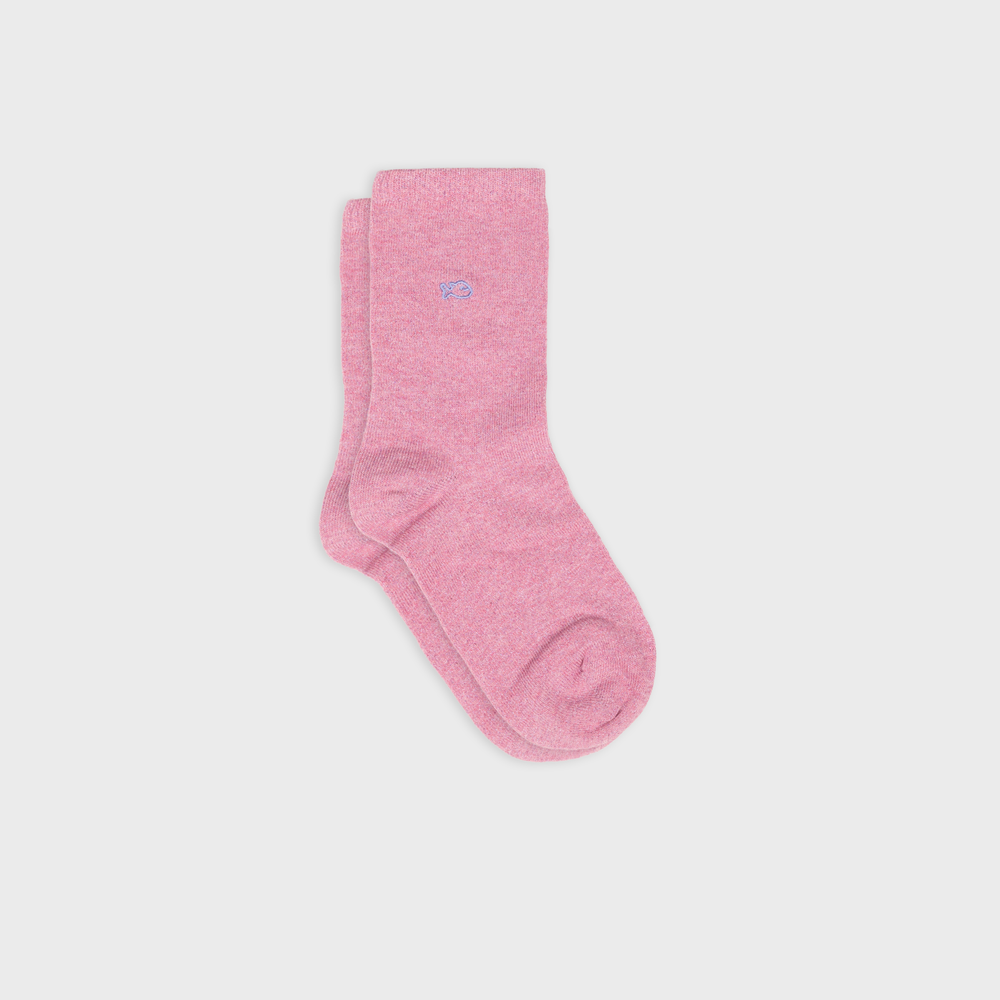 Chaussettes unies pailletées Rose