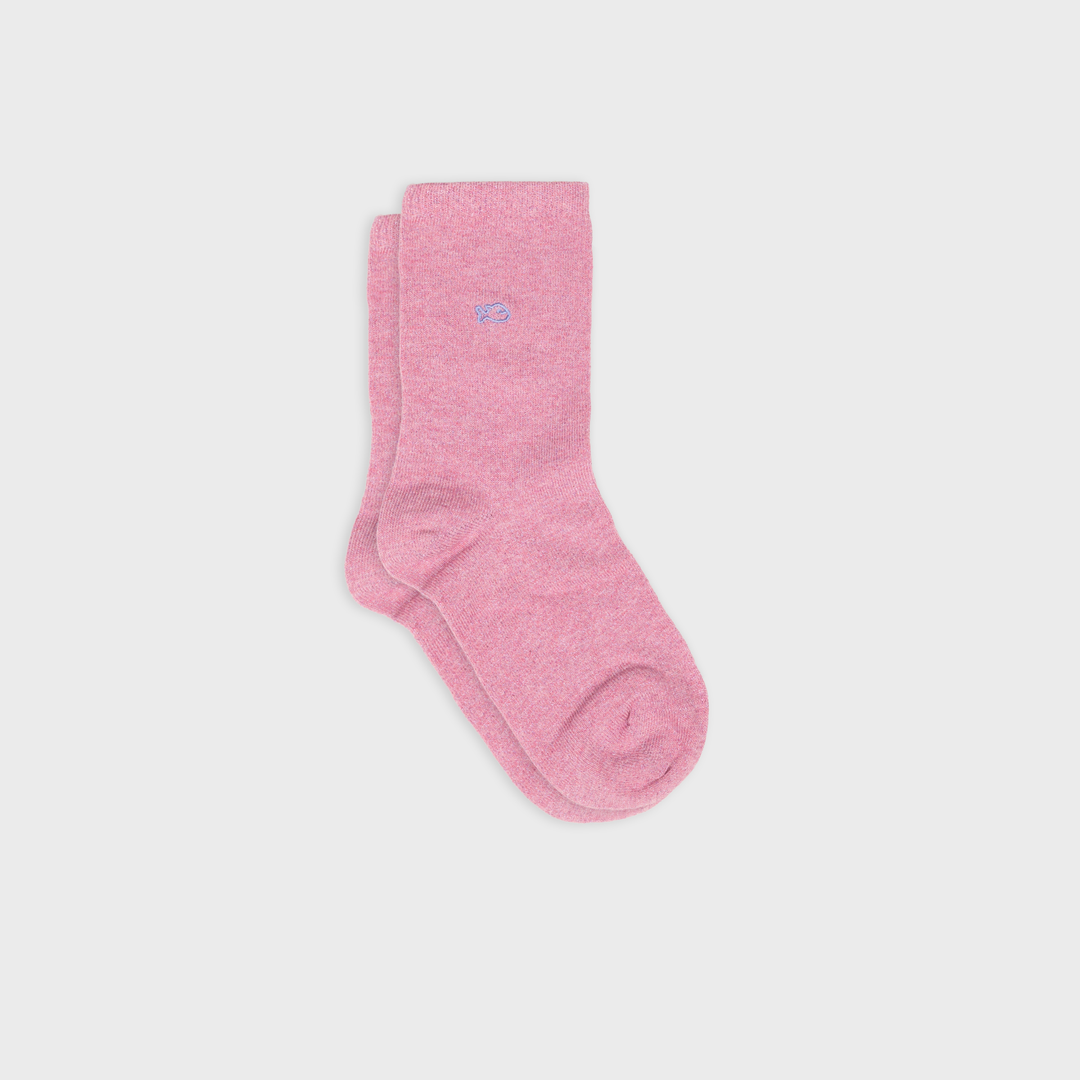 Chaussettes unies pailletées Rose