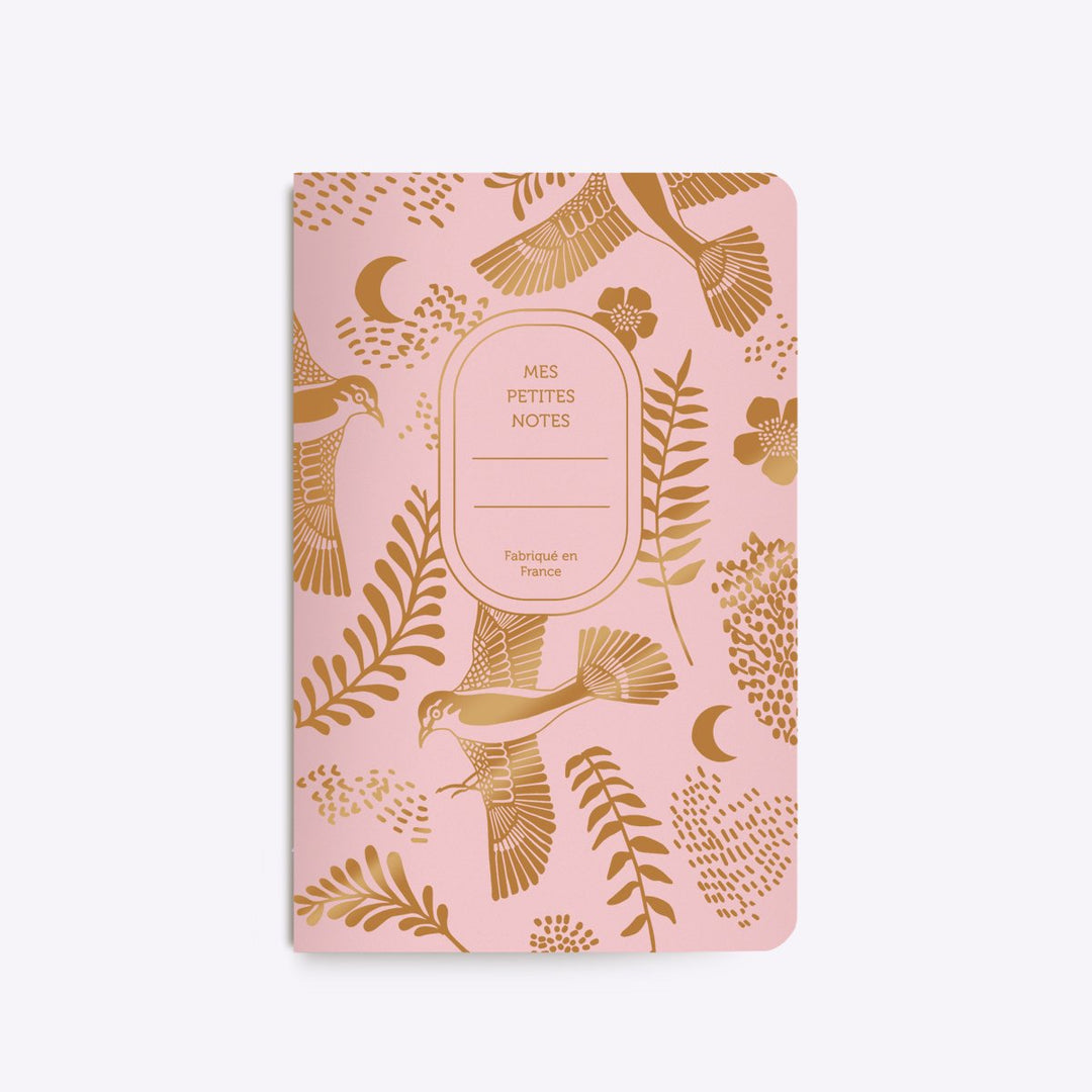 Carnet cousu Liberté rose - CU079