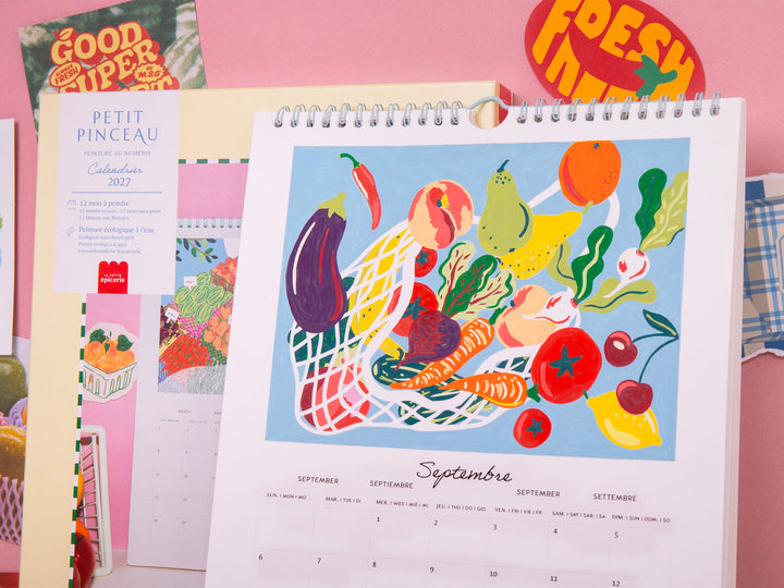 Calendrier à peindre 2027 Petit Pinceau - La Petite Épicerie