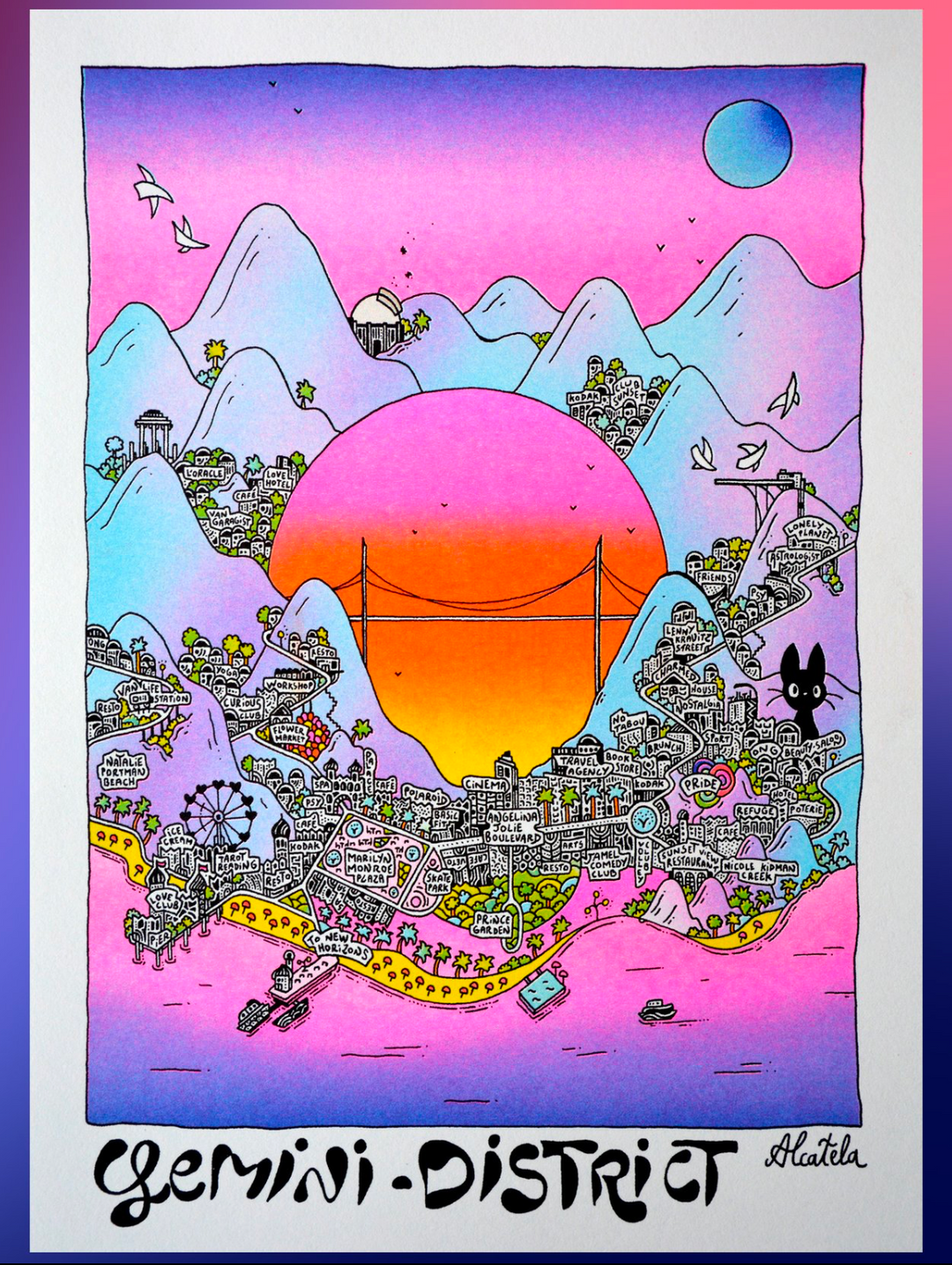 Affiche Astrologie - Alcatela Illustration - 29,5x21cm