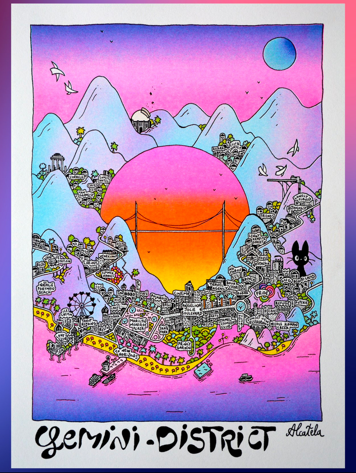 Affiche Astrologie - Alcatela Illustration - 29,5x21cm