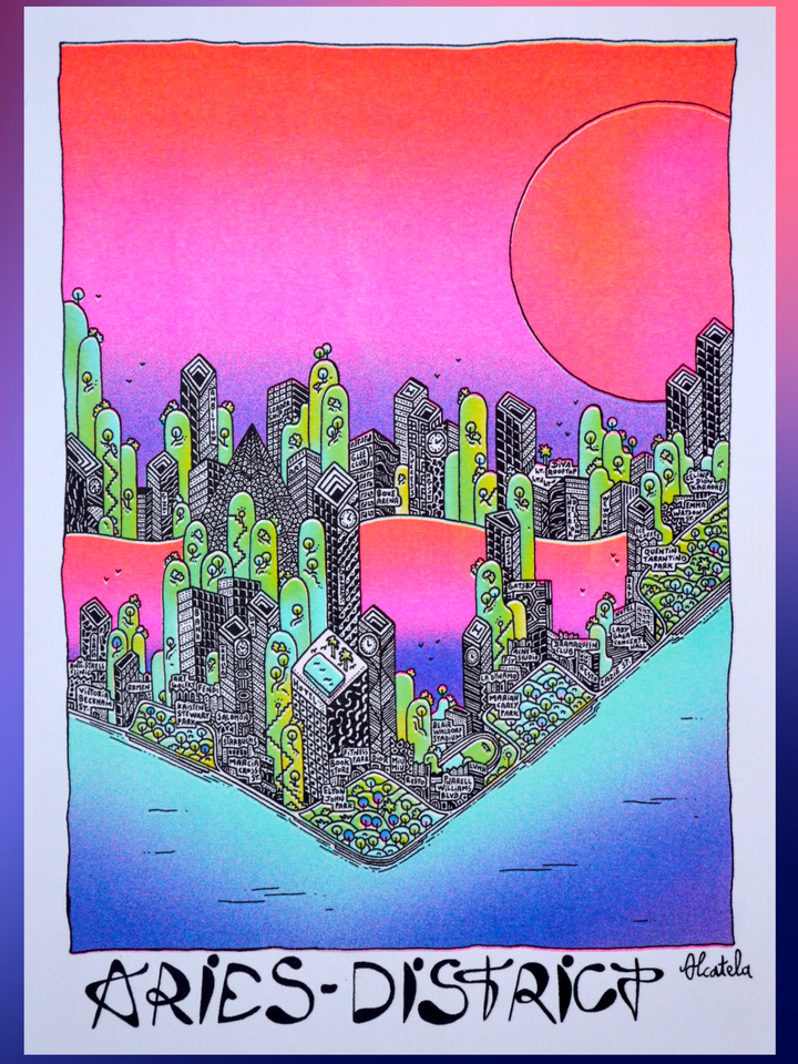 Affiche Astrologie - Alcatela Illustration - 29,5x21cm