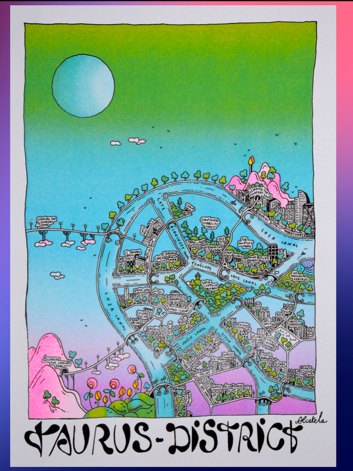 Affiche Astrologie - Alcatela Illustration - 29,5x21cm