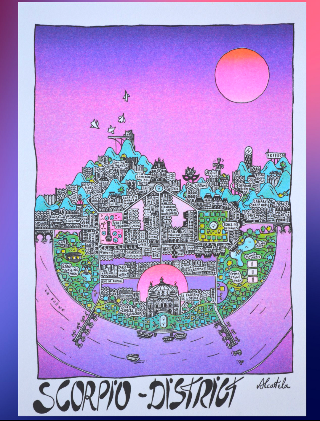 Affiche Astrologie - Alcatela Illustration - 29,5x21cm