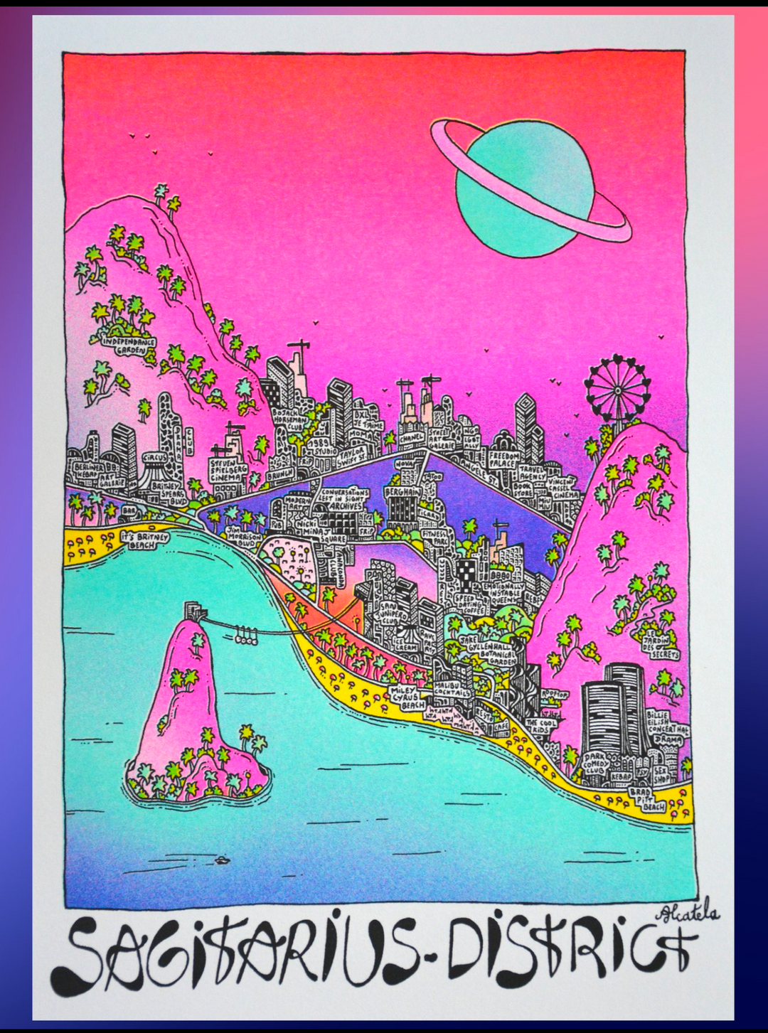 Affiche Astrologie - Alcatela Illustration - 29,5x21cm