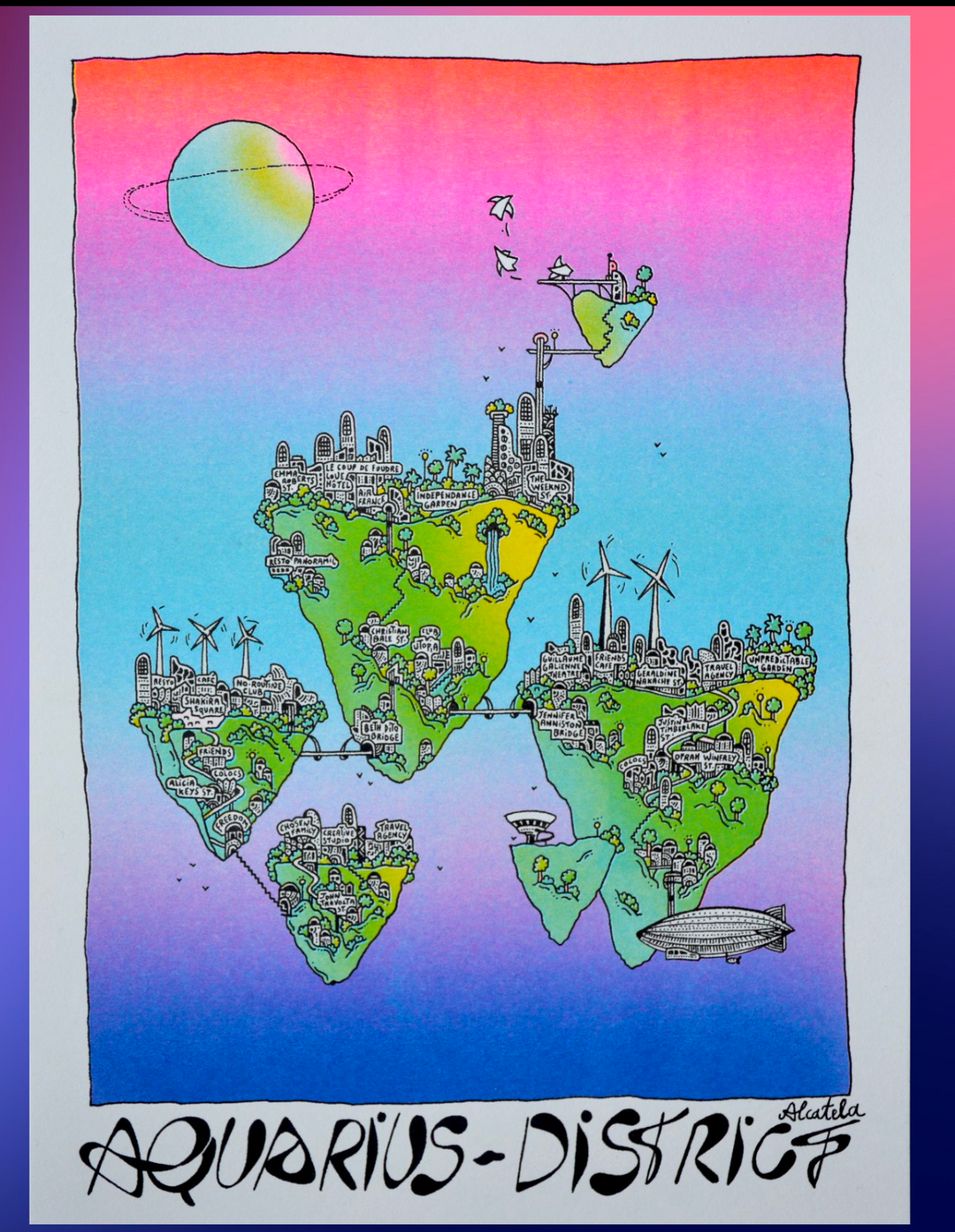 Affiche Astrologie - Alcatela Illustration - 29,5x21cm