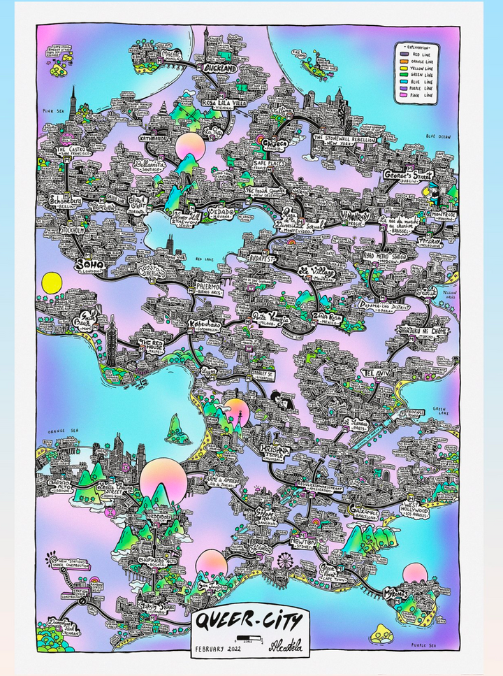 Affiche Plan de ville Format Portrait - Alcatela Illustration - 42x59,4 cm