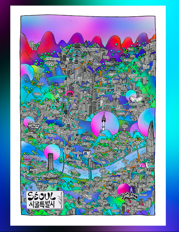 Affiche Plan de ville Format Portrait - Alcatela Illustration - 42x59,4 cm