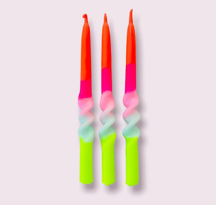 Bougies Dip Dye Swirl - Pinkstories
