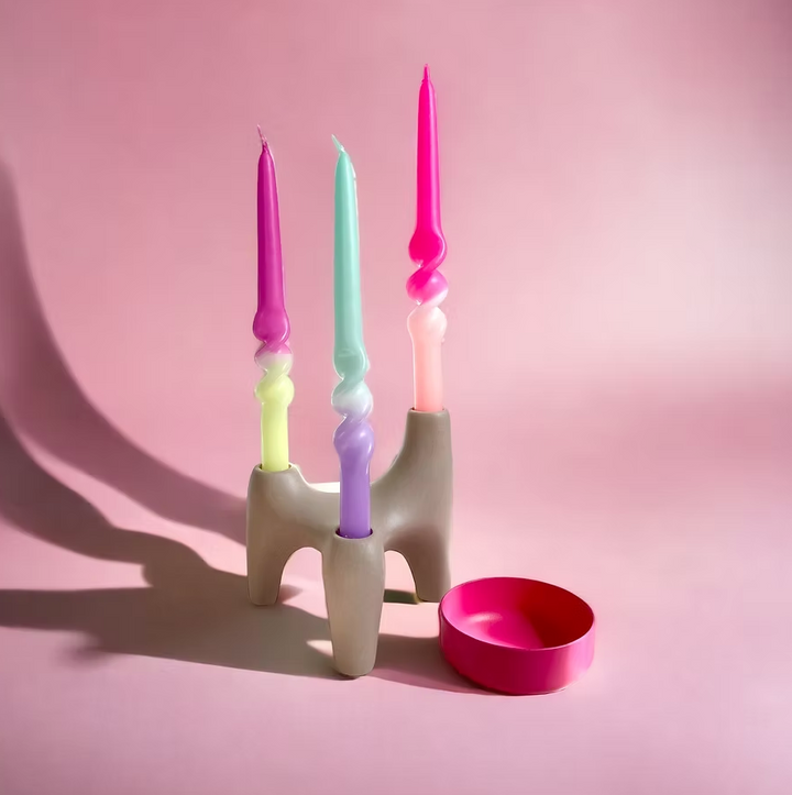 Bougies Dip Dye Swirl - Pinkstories