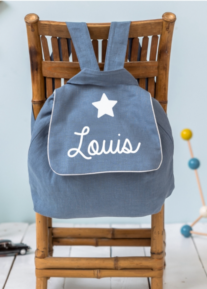 Sac à dos personnalisable en gaz de coton - Oh la la ohlala Paris
