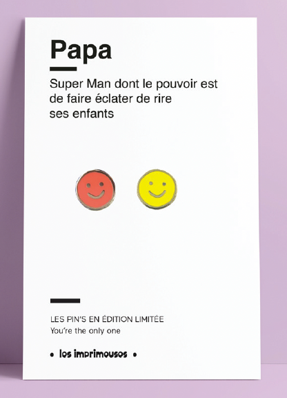 Pin’s Smiley - Papa (Fête des Pères)